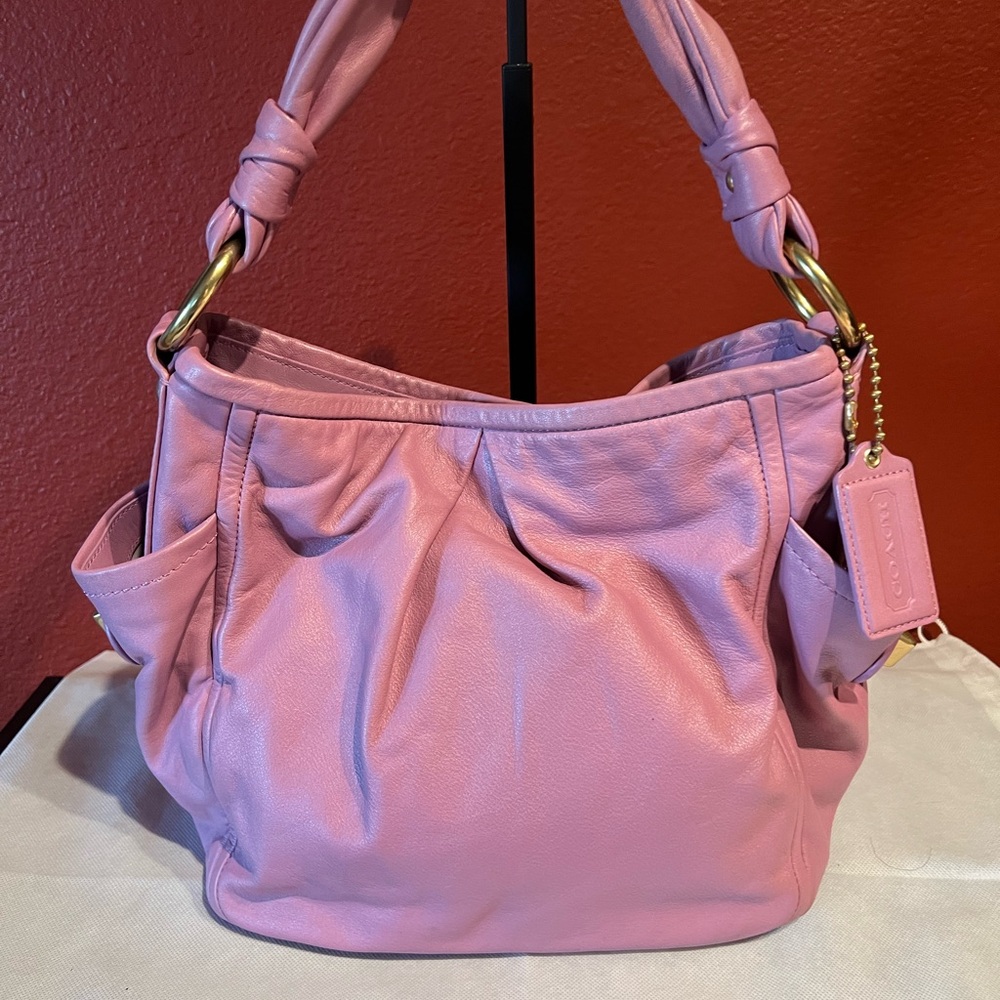 Coach Parker Pink Leather Shoulder Bag